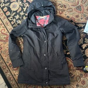 Hollister y2k  Black Hooded plaid interior Jacket